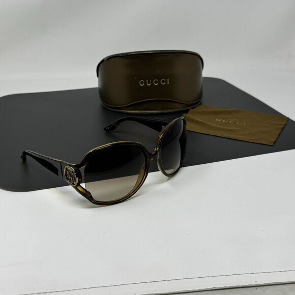 GUCCI Sunglasses Butterfly Tortoise shell GG 3061/S Italy 1934 Knight Logo